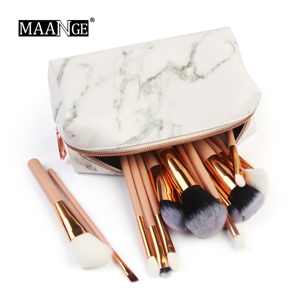 MAANGE Mode 1PCS Marmer Multifunctionele Portemonnee Doos Reizen Make-Up Cosmetische Bag Toilettas Etui Make Up borstels Bag