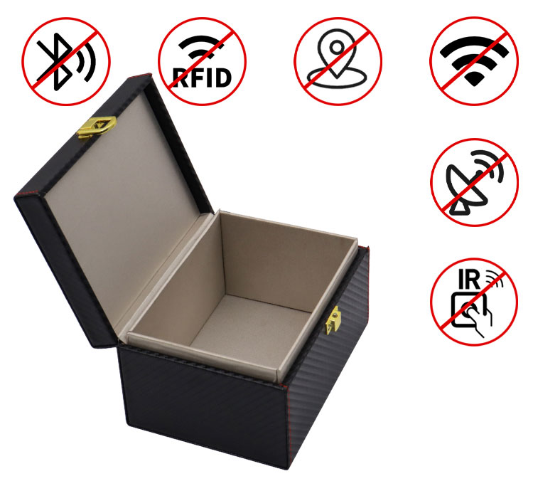 Keyless Signal Blocker Mobile Phone & Car Key Fob Faraday Box Anti-Theft Radiation-proof Safety Auto Storage Container
