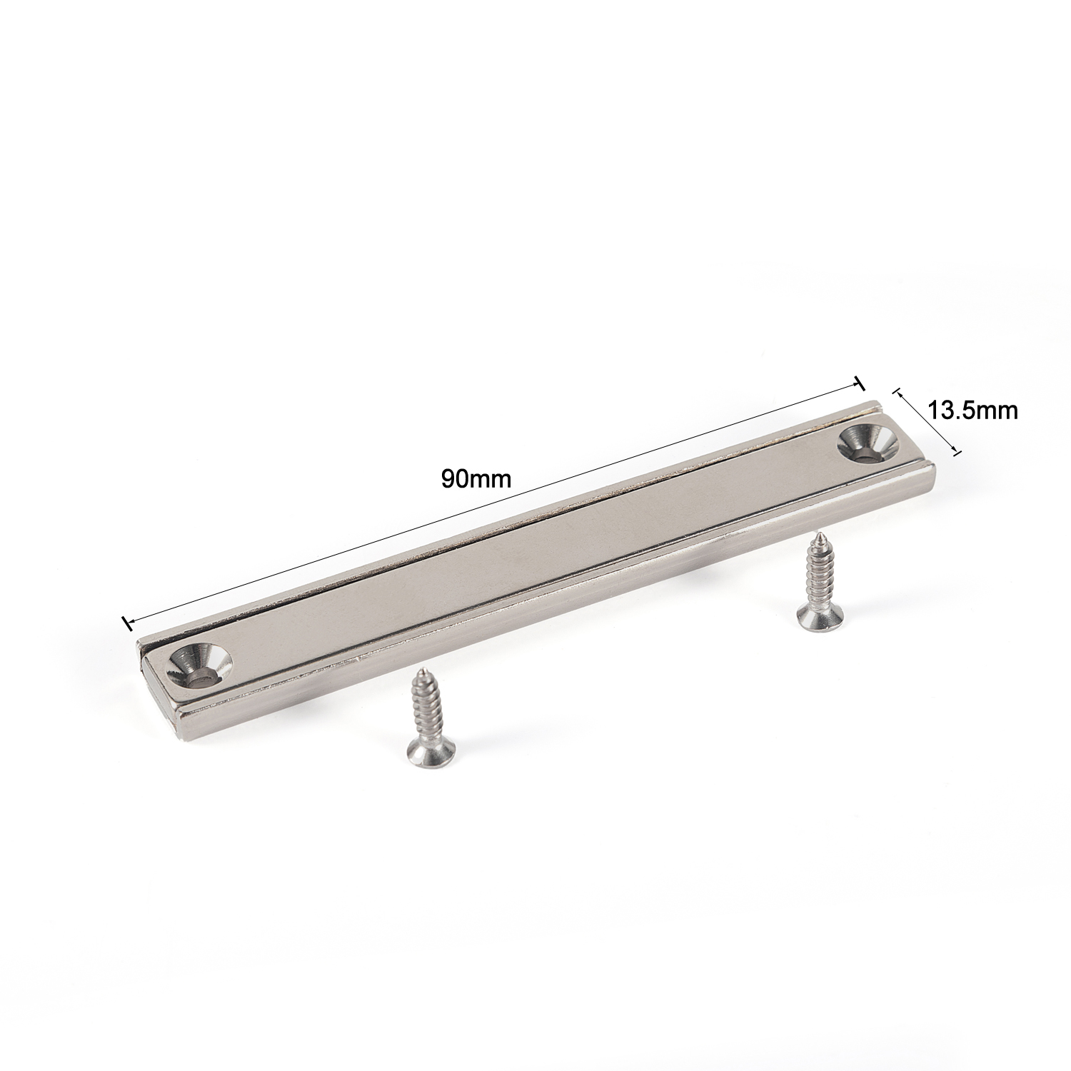 L40-L120mm Strong Magnet Magnetic Holder Square Rectangle Pot Magnets with Screws for DIY Projects, Science & Office Fridge: WHITE