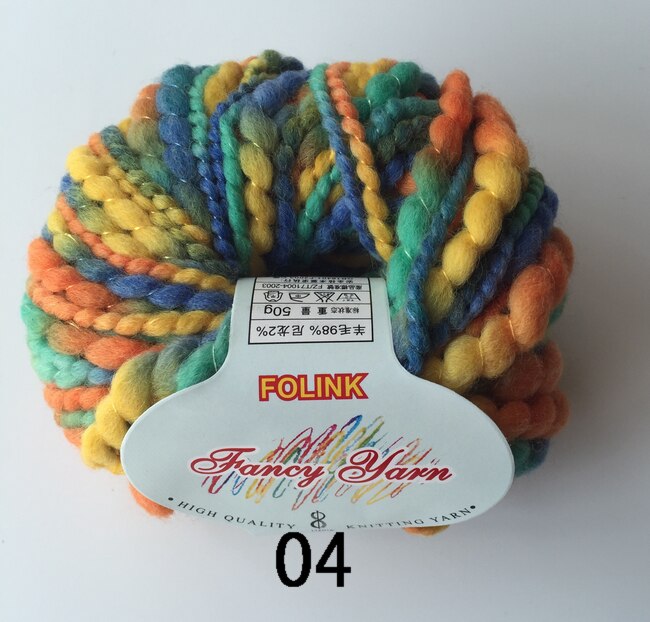 50g/Pc Wool Yarn For Knitting Thick Fancy crochet yarn for handmade needlework Knit Coarse line Threads: 4