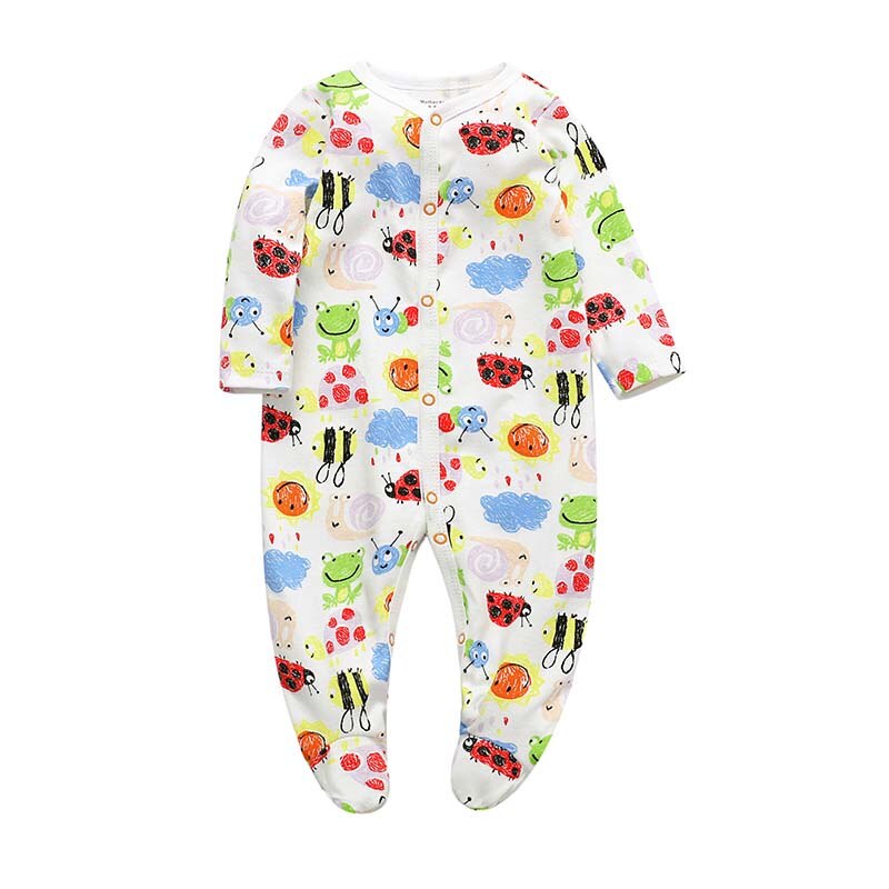 Babykleding met lange mouwen voor meisjes en jongens, rompertjes met lange mouwen, rompertjes voor baby's, pyjama's en rompertjes voor baby's vanaf 0-12 maanden.