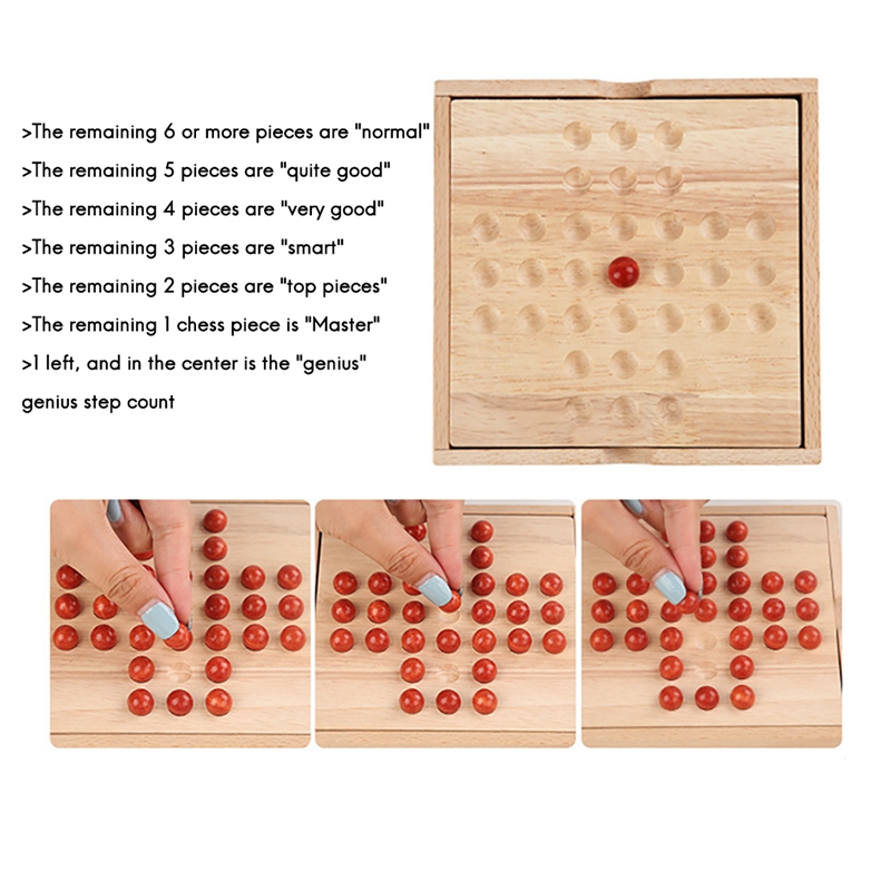 Scacchi classici in legno con diamante indipendente scacchi Puzzle per bambini scacchi Kongming singolo nobile scacchi giocattolo per il tempo libero