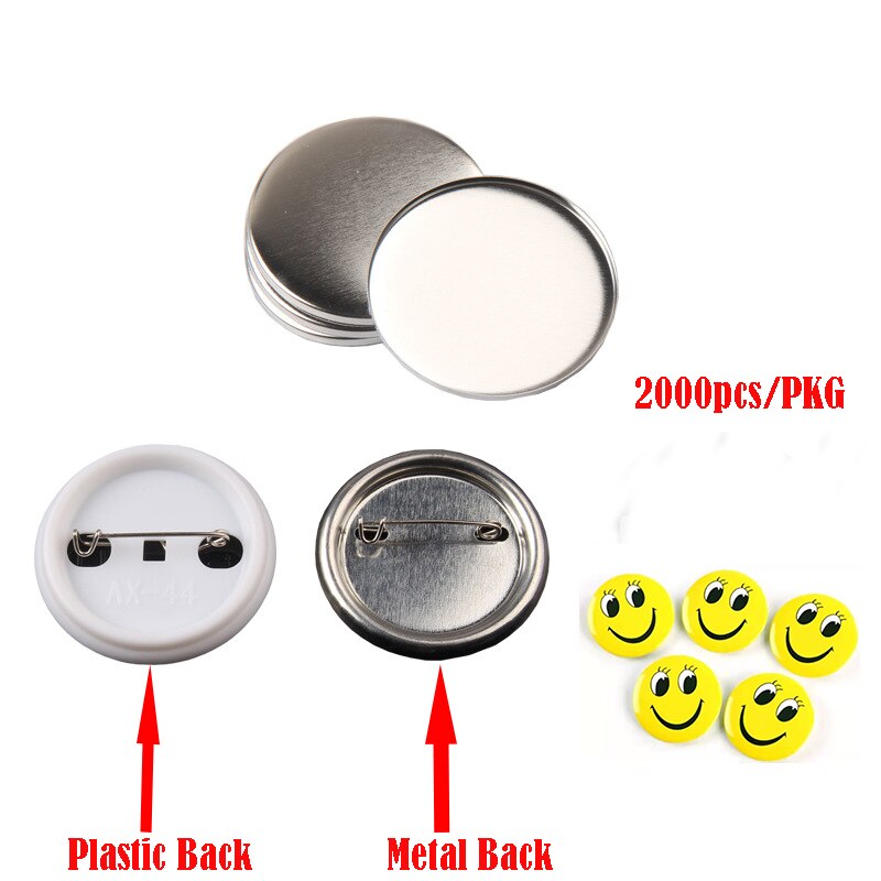 25mm Button Badges Pin Raw Material DIY button badge supplies parts Button Badge blank material 2000 pcs