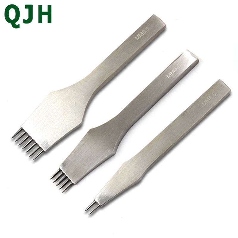 Herramienta de punzonado para manualidades de cuero, punzón, herramienta de costura de cuero, cincel de agujero circular de 3mm / 4mm / 5mm
