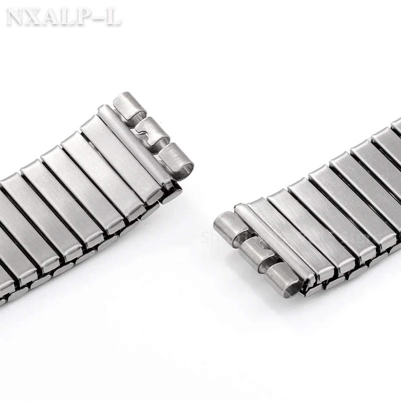 Bracelet en métal élastique pour montre SWATCH, bracelet de montre en acier inoxydable 256, accessoires de bracelet polis, 6 000 commandes, 17mm, 20mm