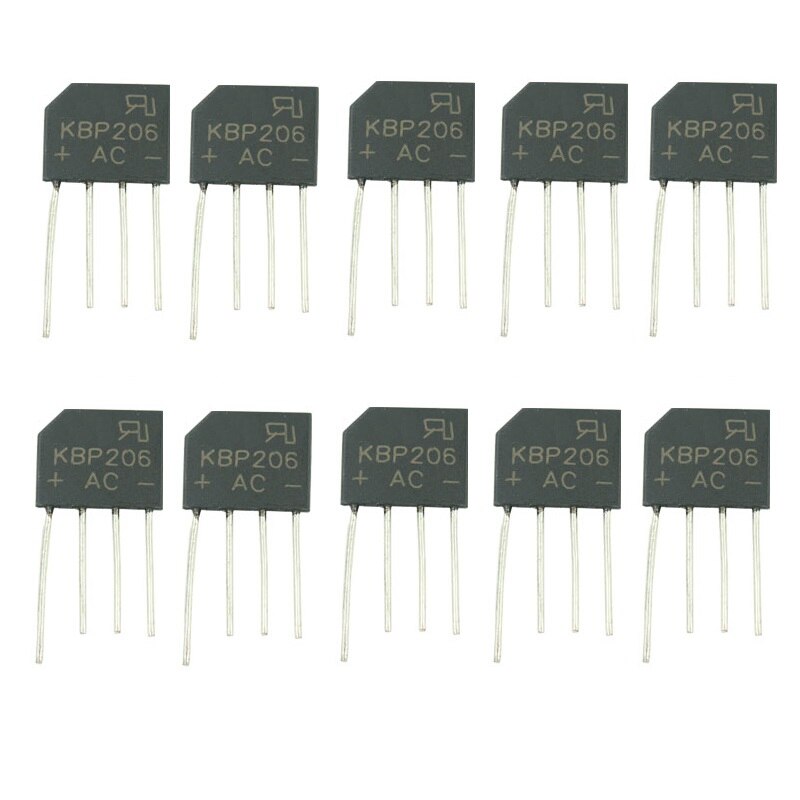 5pcs lot Diy Electronic Diode Bridge Rectifier 600V 2A KBP206G KBP206 4PIN SIP-4 Single Phase
