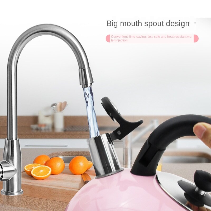 304 Roestvrijstalen Ketel Voor Gasfornuis En Inductie Fornuis Grote Capaciteit Fluitje Ketel Water Fles Keuken Benodigdheden LD614