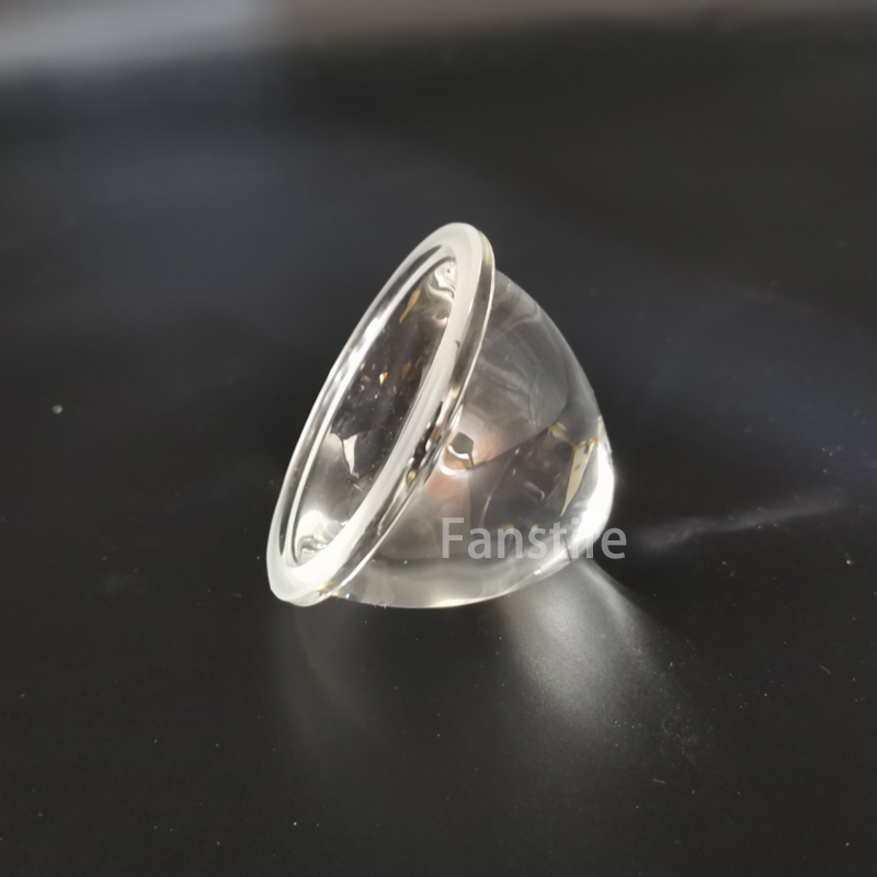 30 graders 66mm optisk glaslinse til 20w 30w 50w 100w 120w 150w højtydende led'er 30 ° linser med ramme i rustfrit stål
