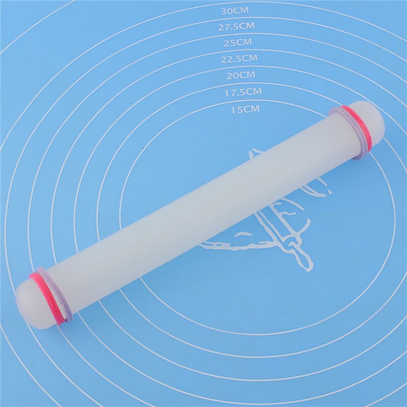 Non-stick Glide Fondant Rolling Pin Fondant Taart Deeg Roller Decorating Cake Ambachten Bakken Koken Tool Wit 23Cm