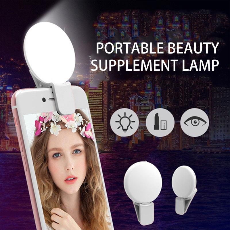 Selfie LED Ring Flash Light Portable Mobile Phone LEDS Selfie Lamp Luminous Ring Clip For Photo Camera Well Smartphone Beauty