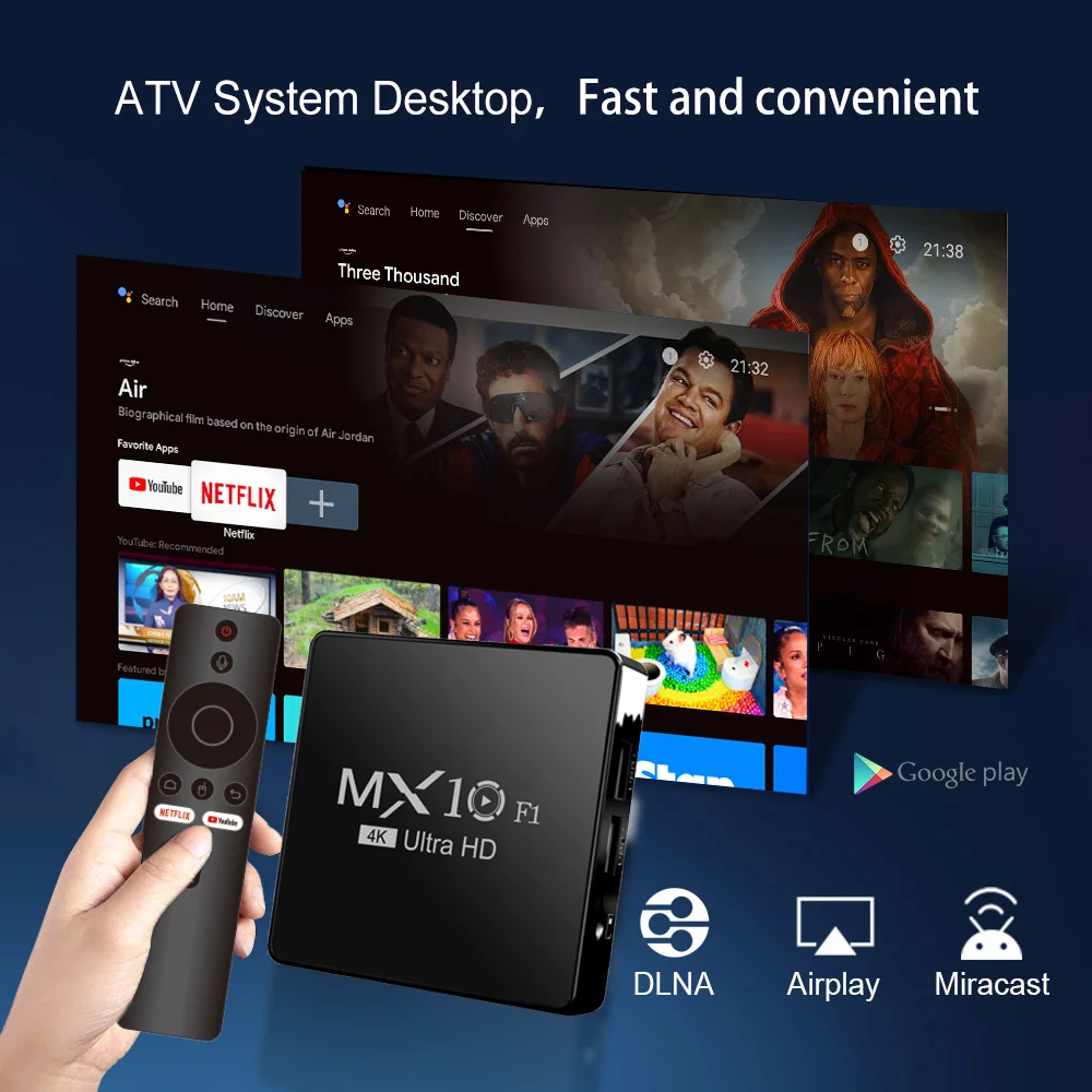 Android 13 Tvbox Tv Box M10-F1 With Bt Voice Remote Control Tvbox All Winner