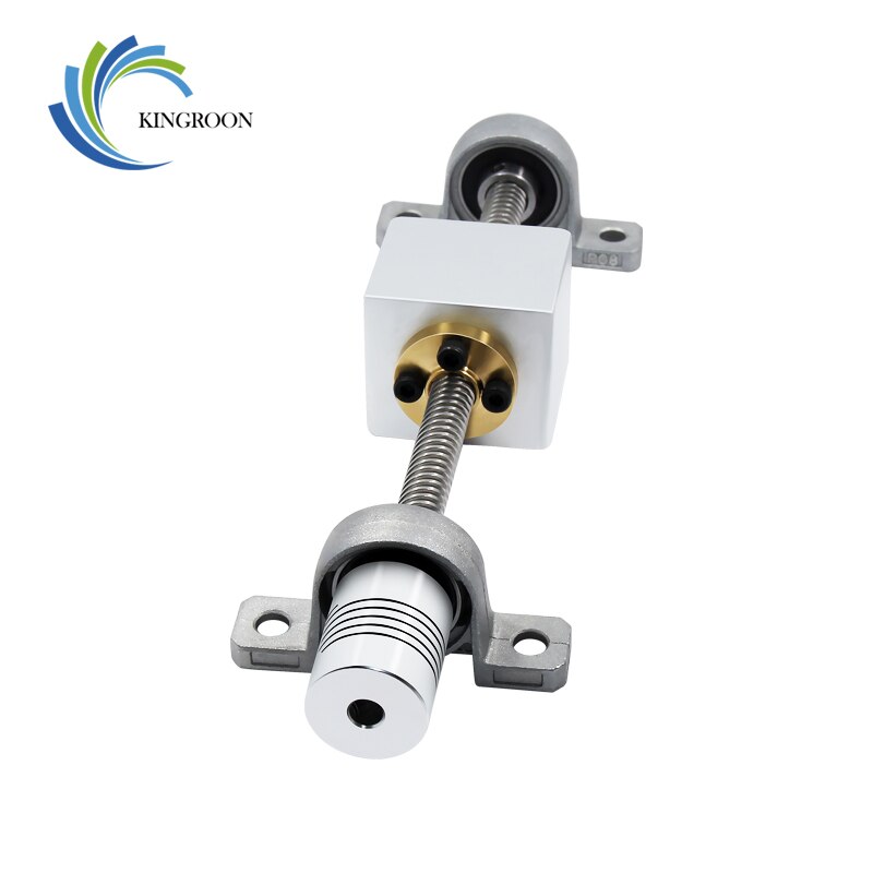 Vertical T8 Lead Screw Kit Lead 8mm KP08 Brackets+Flexible Coupling+T8 Nut Conversion Seat+T8 Copper Nut 3D Printer Parts