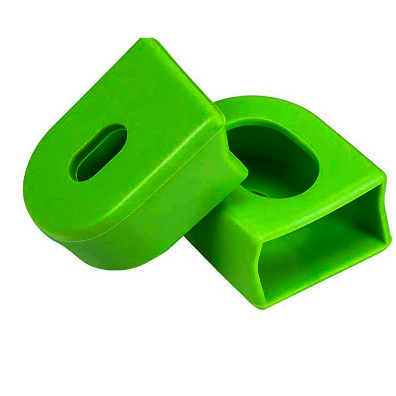 1Pair Bicycle Crank Arm Protector Cover Tear Resistance Silicone Road Bike Universal Crankset Protective Caps MTB Accessories: green