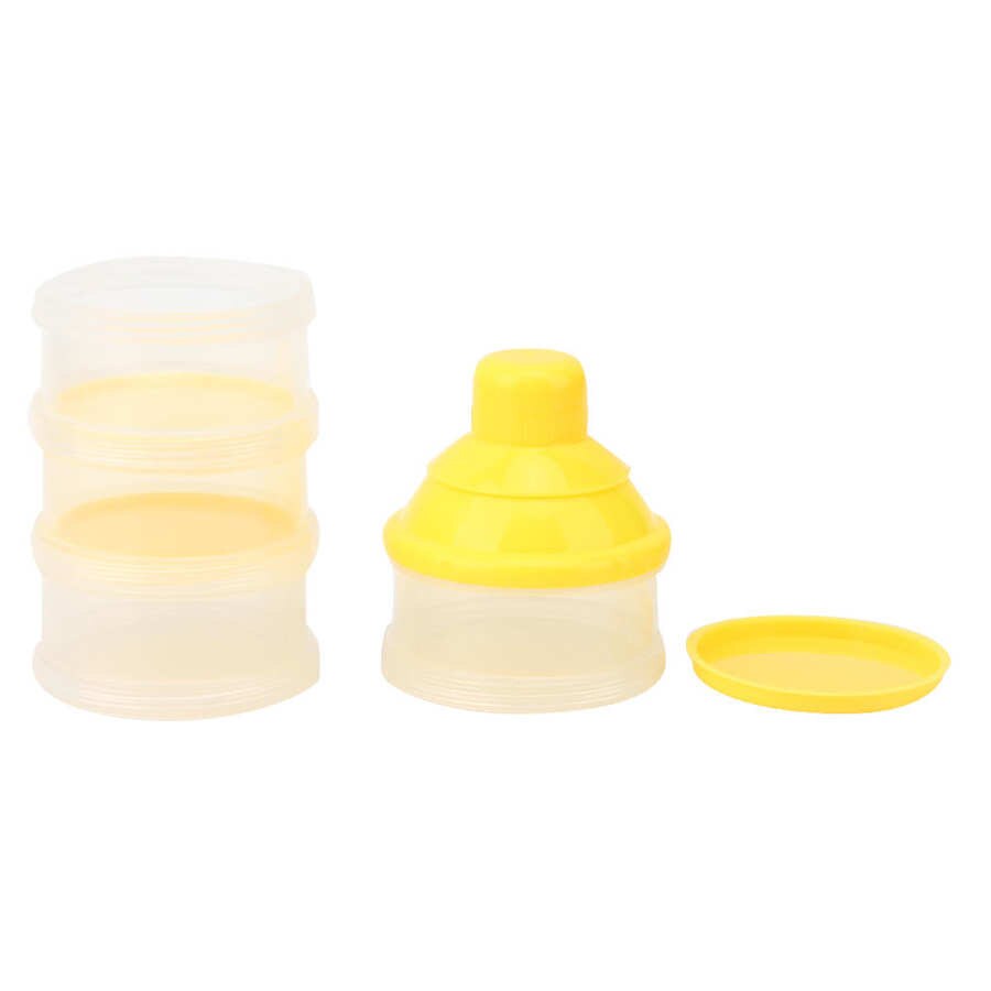 Baby Milk Powder Dispenser 2pcs 4 Layers Infant Milk Container Infant Four Grid Feeding Food Box Portable Formula Dispenser Box
