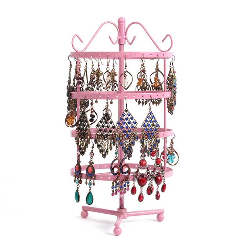144 Gaten 4 Tiers Ronde Draaibaar Display Earring Vrouwen Sieraden Stand Rack Sieraden Organizer Joyeros Organizador De Joyas