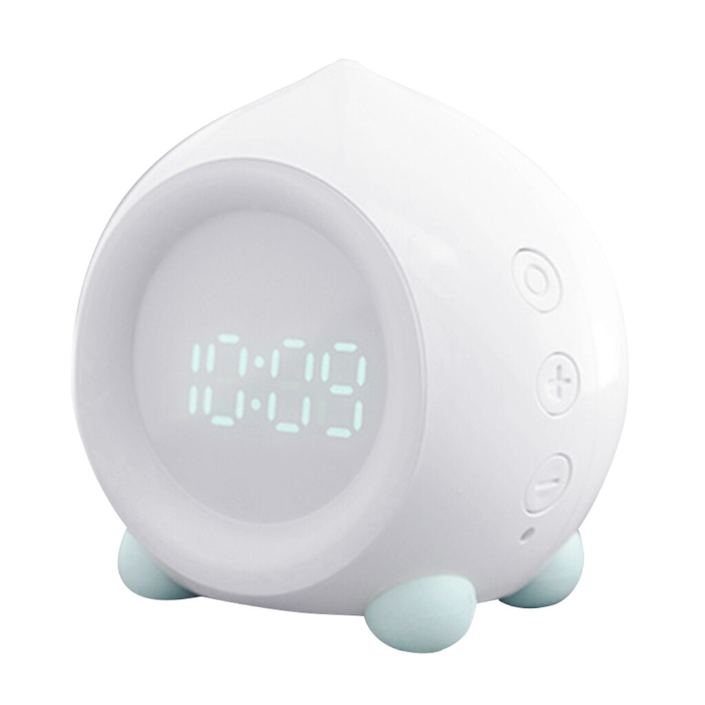Digital Cute LED Alarm Clock Modern Night Light Clock Desktop Table Decor Voice Control Snooze Function Desk