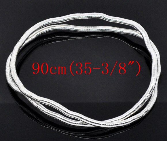 DoreenBeads 2 Argento Placcato Flessibile Del Serpente Collane A Catena 90cm (B11323) di yiwu