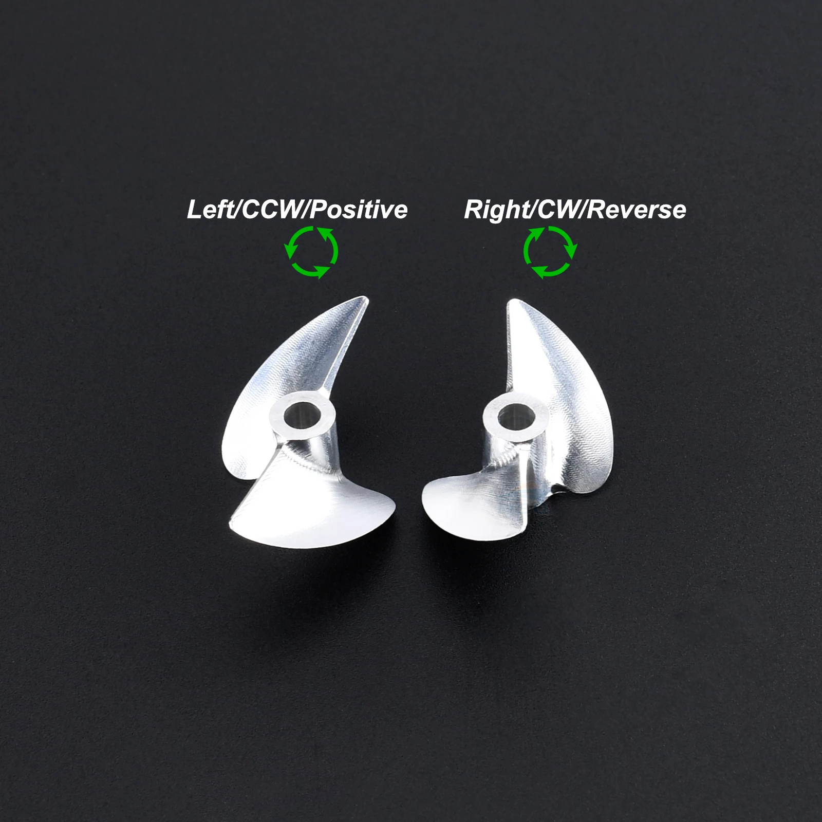 Hélices en aluminium pour bateau RC CNC, 2 pales, D30/32/33/34/35/36/37/38/39/40/41/42/43/44/45mm vis pour arbre d'hélice, 4mm
