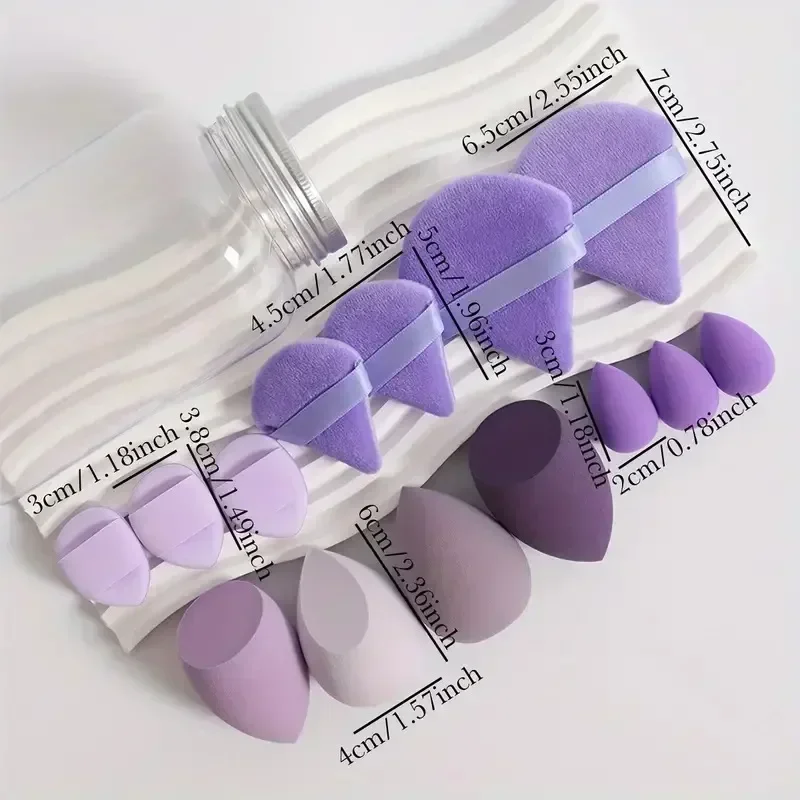 12/14 pçs esponja de maquiagem cosméticos puff fundação esponjas liquidificador beleza ovo pó puffs compõem acessórios ferramentas de maquiagem feminina