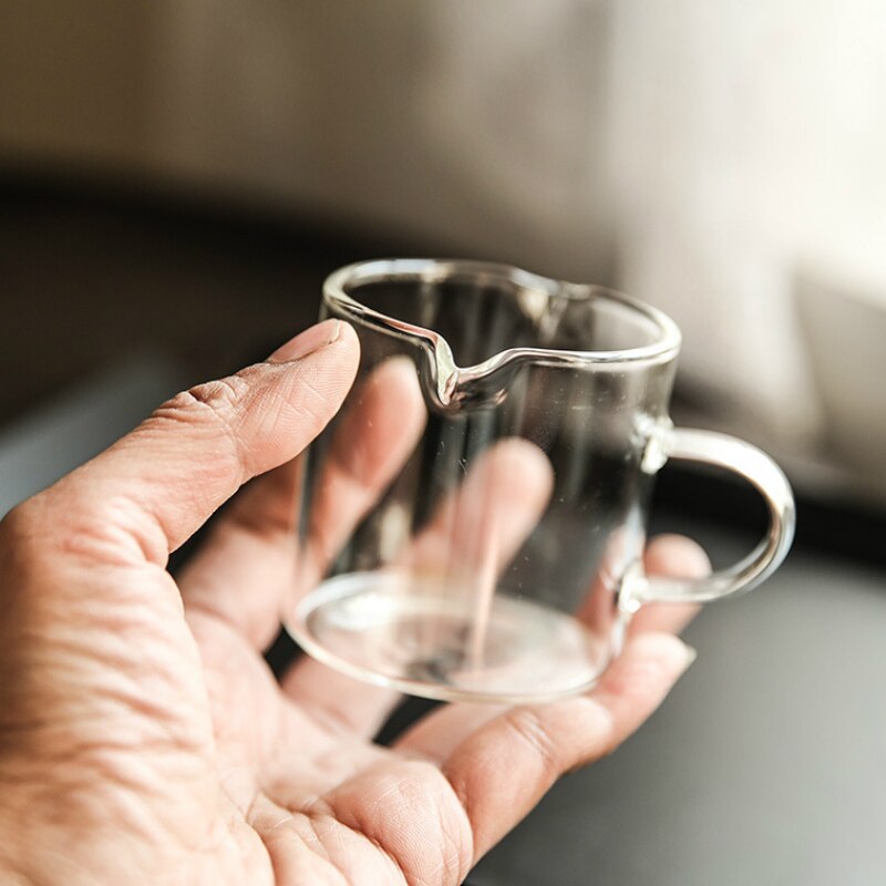 Glass Small Milk Cup Can Concentrated Ice Latte Italian Sharing Coffee Cup Sauce Cup Double Mouth 120ml