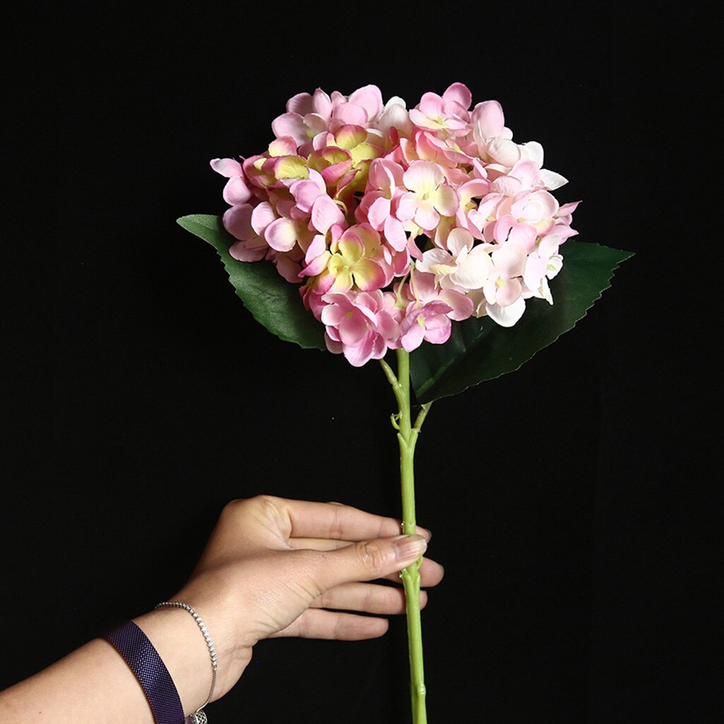 46cm Silk Artificial Flowers Hydrangea Wedding Decoration White Artificial Flowers Spring Hydrangea Wedding Flowers Decoration: N