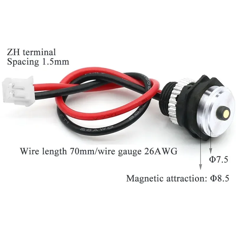 Wasserdichtes magnetisches ladekabel 2.8a x 12v stecker/buchse mit kurzschlussschutz und magnetkopf für intelligente wearables: Armeegrün