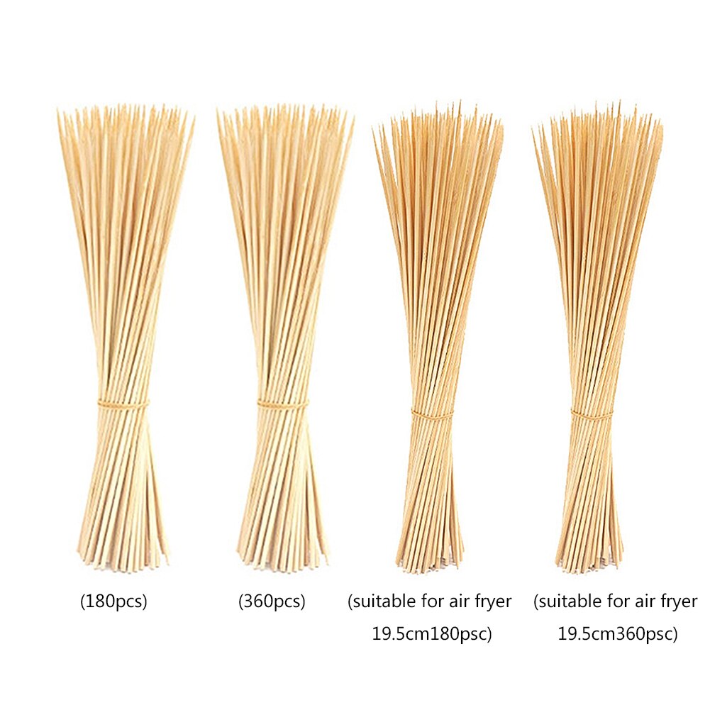 Bâtonnets en bois de bambou jetables pour Barbecue, bâtonnets de fruits pour Barbecue, outils de fête, nourriture pour Cocktail, pics à fruits, fourchettes, Cupcake Buffet