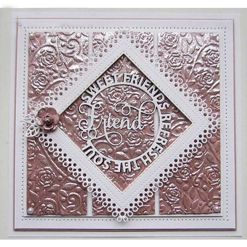 Square Border frame metal die cutting dies set DIY Scrapbooking & Stamping Card die cut making Crafts embossing Stencil