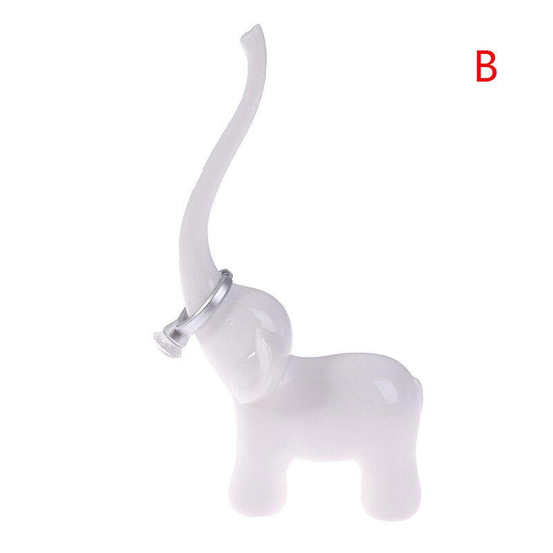 Ringen Sieraden Rek Swan/Olifant Display Stand Modeling Craft Levert Deco Sieraden Houder Beeldjes Miniaturen Opslag: B