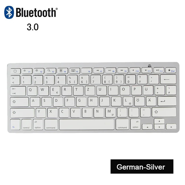 Russisch spanisch arabisch koreanisch neue tragbare drahtlose Bluetooth 3,0 Tastatur für iPad Tablette Telefon PC Android iOS Fenster-System: Blau