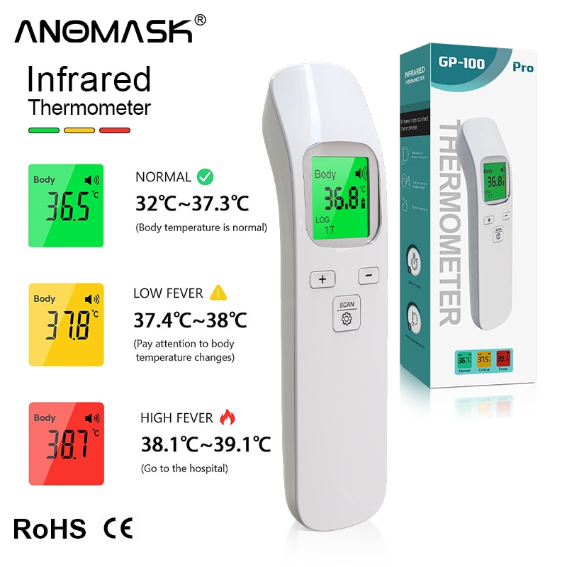 Blood Oximeter + Thermometer Blood Oxygen Saturation Health Monitoring SPO2 PR PI Portable One-Key Measuring Ear Thermometer