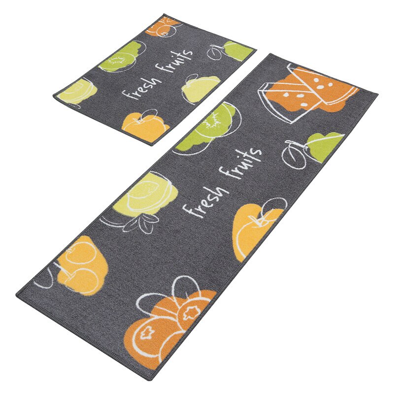 2 sztuk/zestaw naturalny lateks antypoślizgowy spód mata kuchenna pochłaniająca wodę poliestrowa podłoga w kuchni mata pochłaniająca olej dywanik kuchenny: A