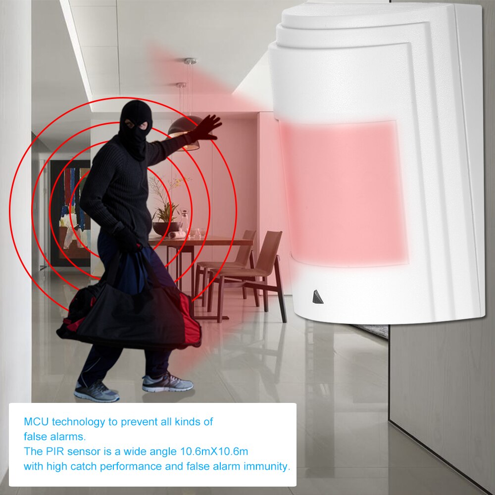 2PCS Wired PIR Motion Sensor Wide Angle Passive Infrared Detector For Home Burglar Security Alarm System
