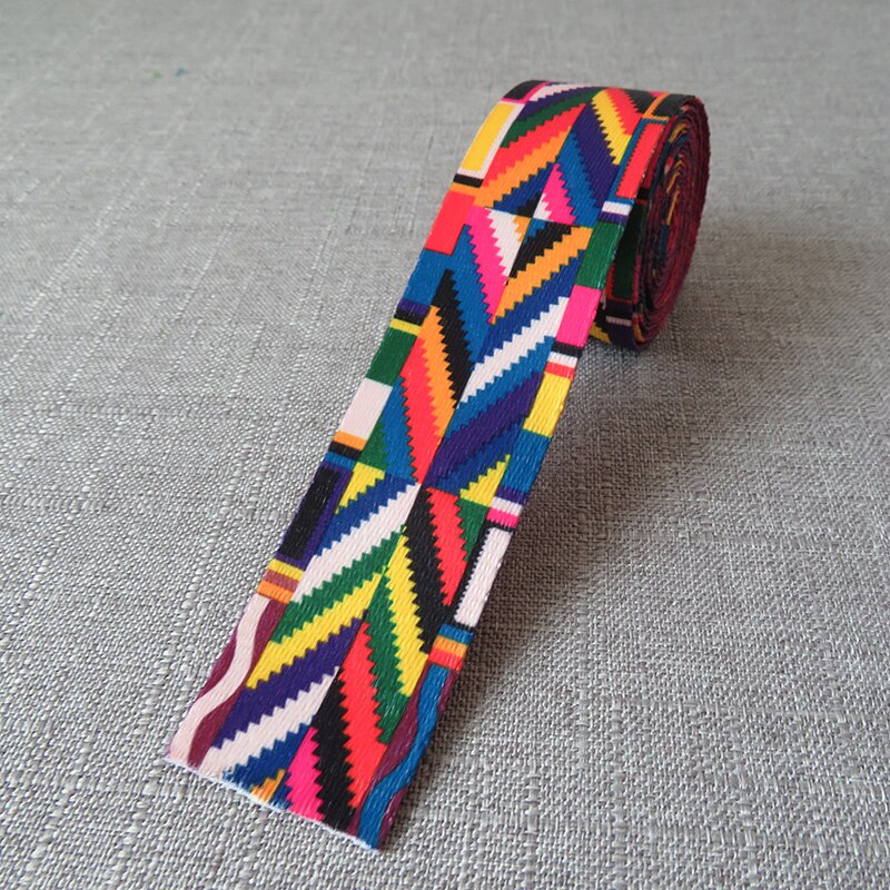 Cinta decorativa impresa para cinturón de equipaje, arnés de correa para collar de perro, mochila, bolsa, accesorio de bricolaje, 5 yardas, 38mm: Rainbow