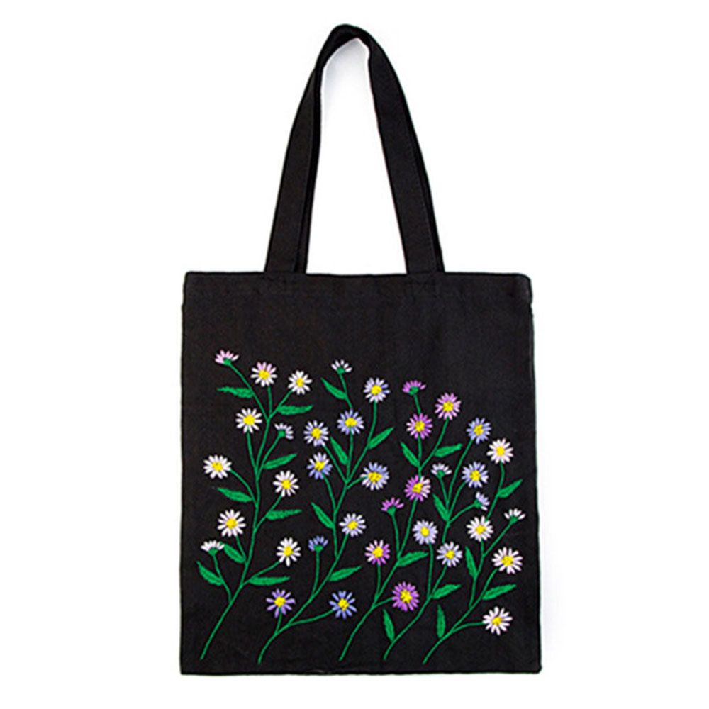 Bloem Patroon Borduurwerk Canvas Tas Diy Naaien Kruissteek Handwerk Artcraft Handtas Met Borduurwerk Hoepel Voor Beginner: 02