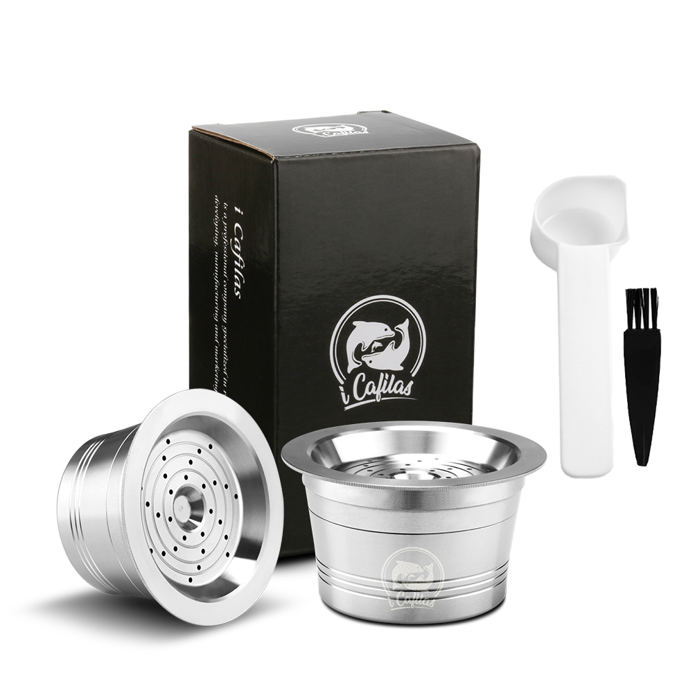 Cápsulas de café para Cafissimo Tichibo, cápsulas rellenables de acero inoxidable, Crema reutilizable, café permanente: 2Cup