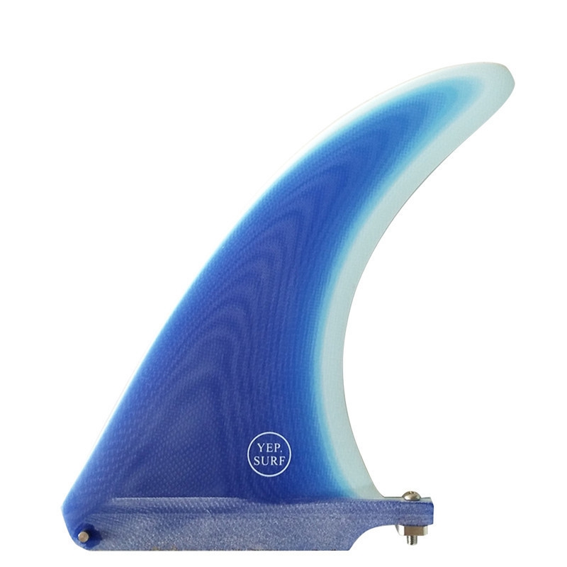 -Yep.Surf Surf Longboard Fins Fiberglass 8 Inch Fin Surfboard Fin Single Fins: blue