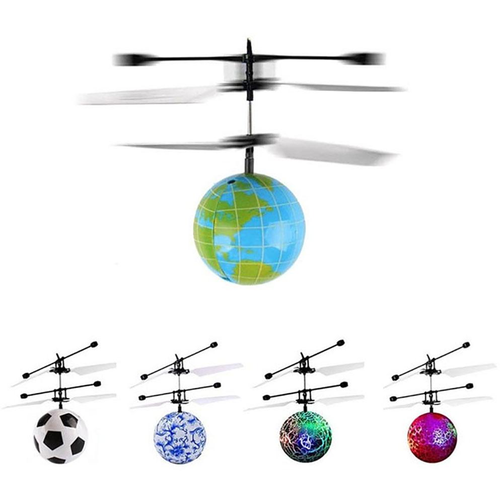 Grappige Led Verlichting Obstakel Sensor Vliegende Bal Helikopter Speelgoed Voor Kids Kinderen Led Licht Maakt Kleur Oneindig Veranderingen