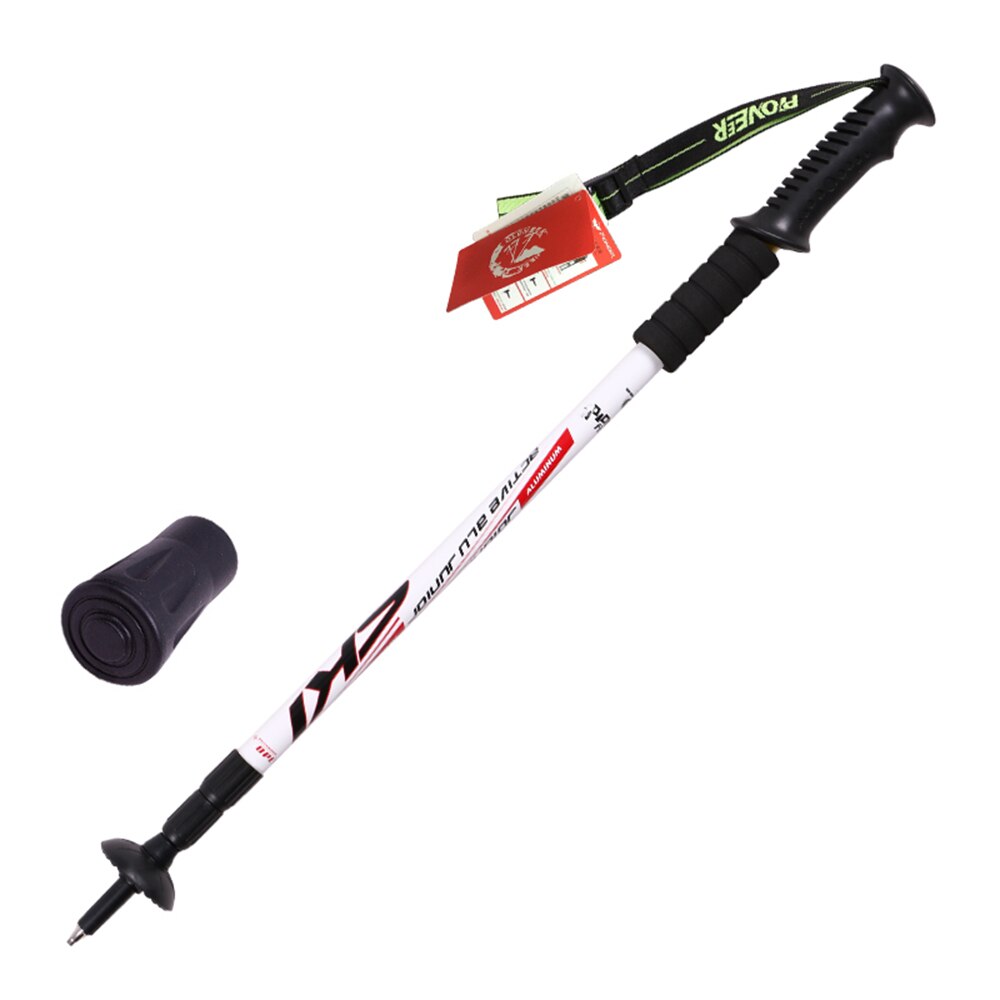 1 sztuk 3-sekcja aluminiowe anty zaszokować kijki trekkingowe piesze wycieczki kij robić trekkingu rozszerzenie regulowany teleskopowe kije spacerowe: biały