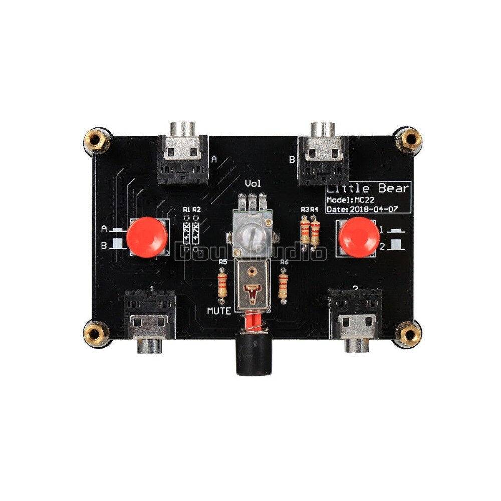 Little Bear-Mini selector analógico, estéreo, 2 en 2, Out 3.5 mm, conmutador de audio, preamplificador pasivo, separador de canales de audio