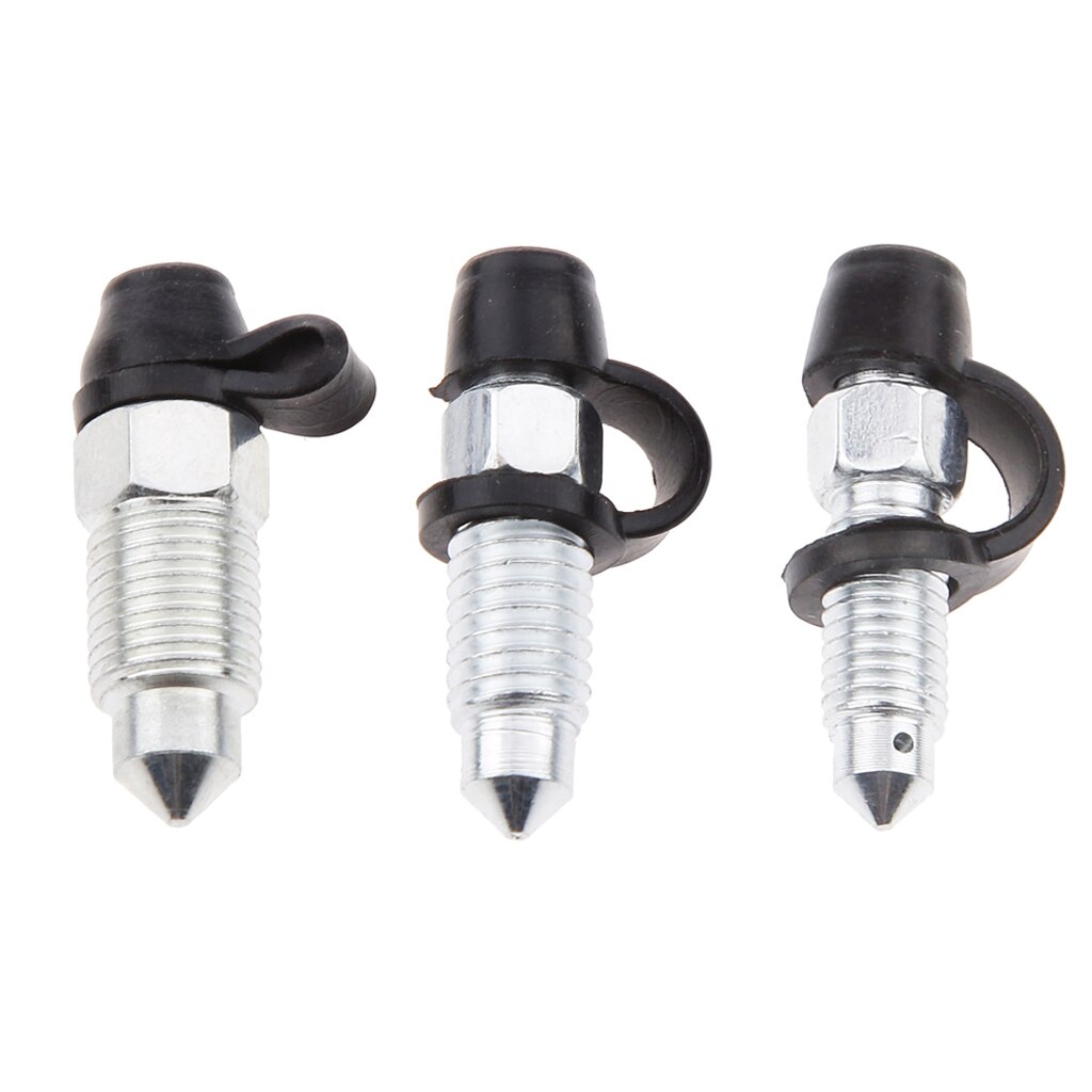 3 X Steel Brake Caliper M8 M10 M7 Bleed Screw For Motorcycle