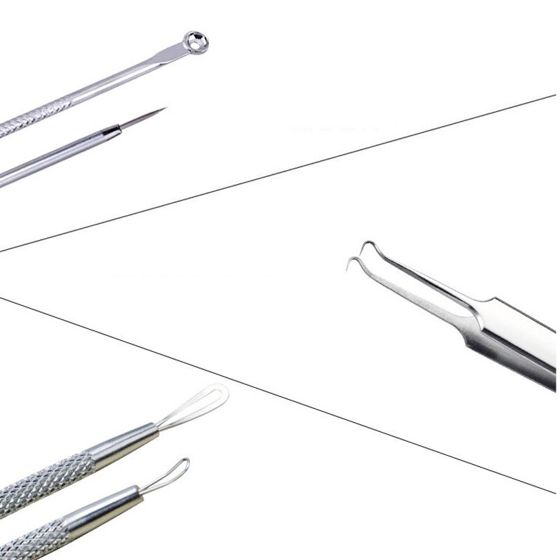 3pcs Blackhead Acne Comedone Pimple Skin Care Kit Extractor Remover Tool Needles Face Cleaning Pore Cleaner Squeezing Remover