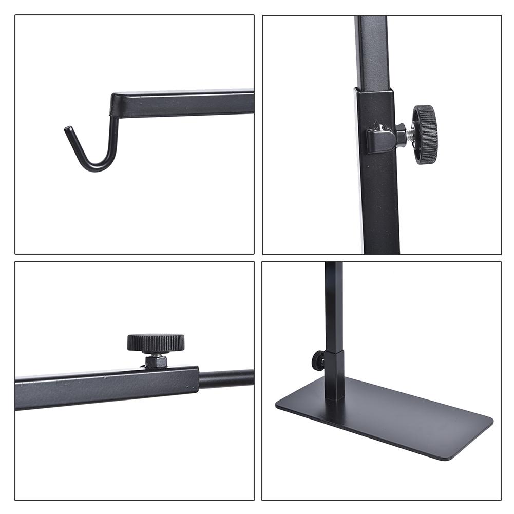 Justerbar teleskopisk reptil lampestand varmelampeholder metal standerlampe beslag til firbenskildpadde lille krybdyr