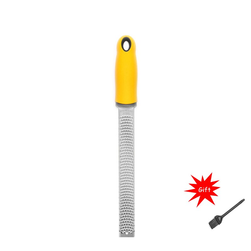 Stainless Steel Lemon Zester Fruit Peeler Cheese Zester Sharp Vegetable Cheese Shavings Planer for Parmesan Cheese Ginger Nutmeg: Yellow and gift