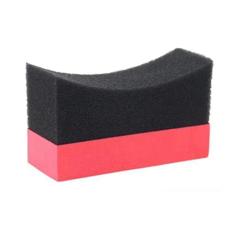 Esponja para encerar y pulir ruedas de coche, almohadilla de esponja de succión de agua, 10x6x4cm, cepillos para neumáticos, detalles automáticos, cepillo azul para ruedas de lavado de coches, 1/3 Uds.: Blanco