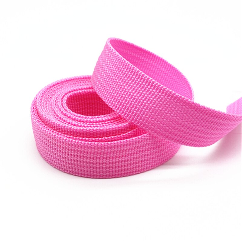 2 jardy 20mm płótno wstążka saszetka na pasek taśma nylonowa taśma zwierzę domowe taśma plecakowa taśma szyta torba akcesoria robić paska # RoLi: różowy
