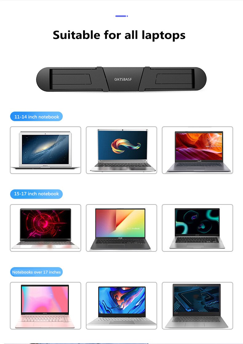 Support d'ordinateur portable Invisible portable Mini pliable en plastique ordinateur portable support d'ordinateur support de refroidissement