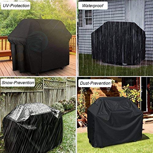 Waterdichte Bbq Cover Grill Cover Anti Dust Regen Gas Houtskool Elektrische Barbeque Tuin Grill Bescherming Outdoor 4 Maten Black Blk