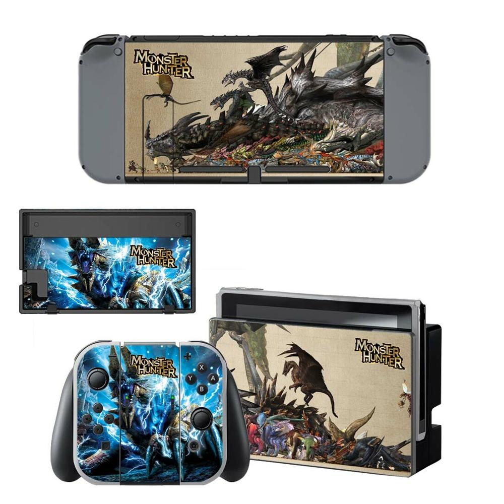 Nintendoswitch Skin Monster Hunter Nintend Switch Stickers for Nintendo Switch Console Joy-con Controller Dock Skins Stickers: YSNS0471