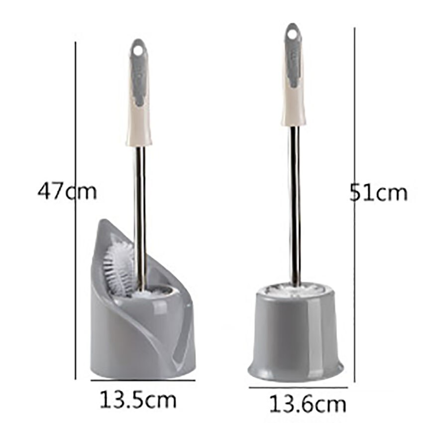 Stainless Steel Toilet Brush Holder Set With Base Cleaning Home Bathroom Hardware Kitchen Handheld Tool Cleaner Multi-function
